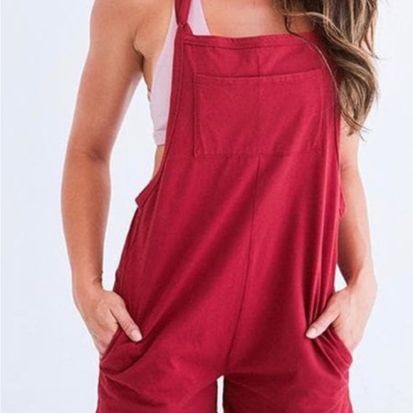 Red Short Overalls - Picture 9 of 10